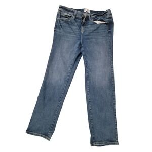 Lane Bryant Signature Fit Straight Leg Jeans Women 14 Mid Rise Medium Wash Denim